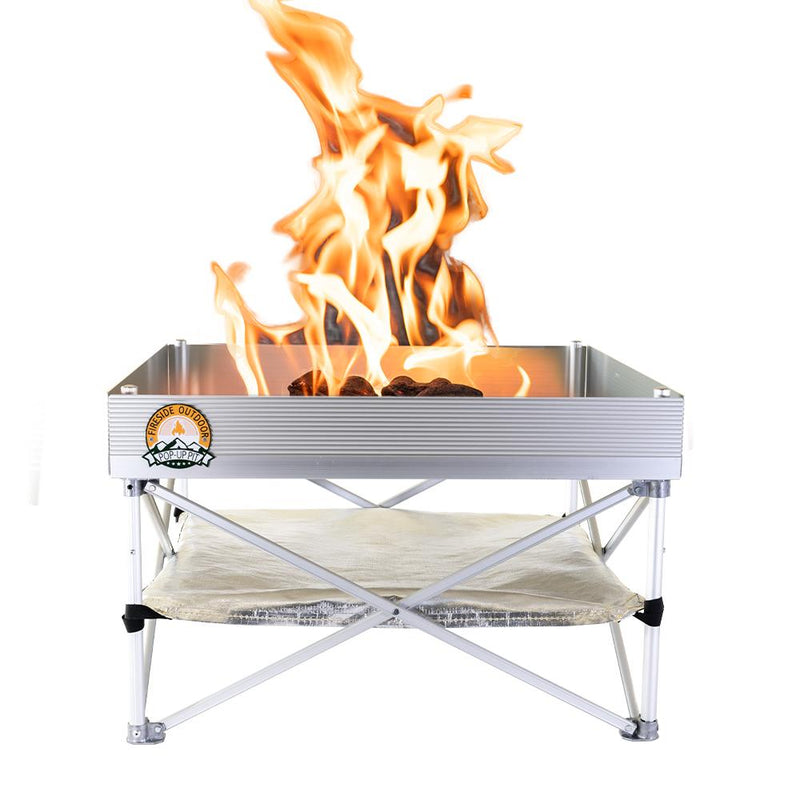 Pop-Up Fire Pit & Heat Shield Combo